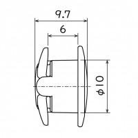 パンロック Φ10ｘ６（黒）