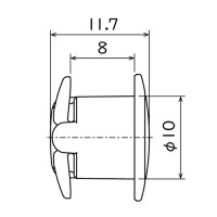 パンロック Φ10ｘ８（白）