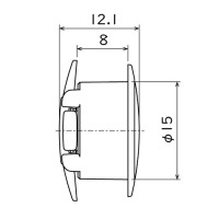 パンロック Φ15ｘ8（黒）