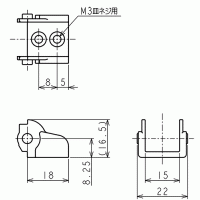 サイルベアライト 取付けブラケット（移動端内周）KSE1015MBL-1