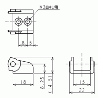 サイルベアライト 取付けブラケット（移動端外周）KSE1015MBU-1