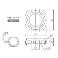 サイルベアフレックス 中間ブラケット KSF50SB（２個）